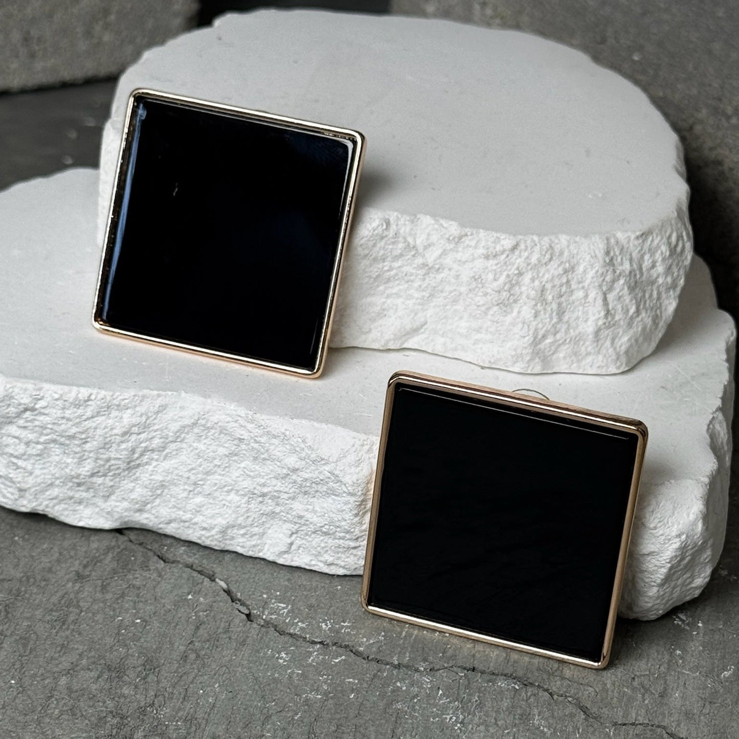 Unbothered Square Stud Earrings