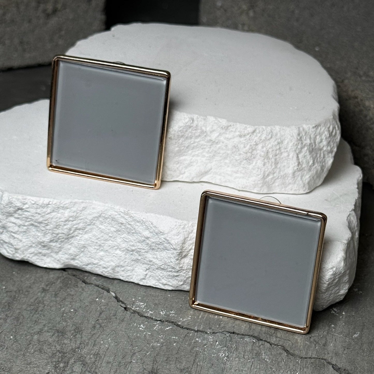 Unbothered Square Stud Earrings