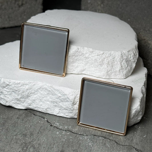 Unbothered Square Stud Earrings