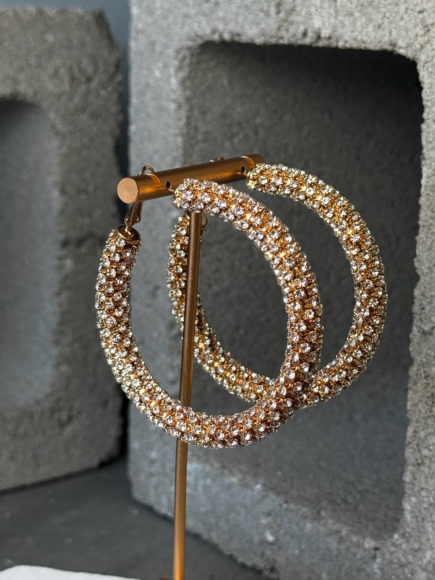 Crystal Couture Hoop Earrings