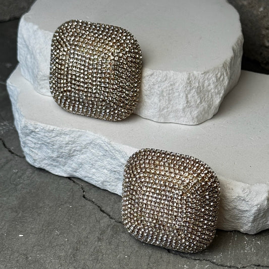 Sparkle Bomb Square Stud Earrings