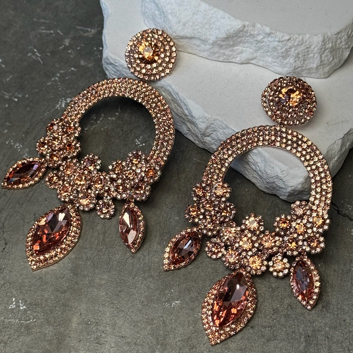 Rose Petal Rush Hoop Earrings