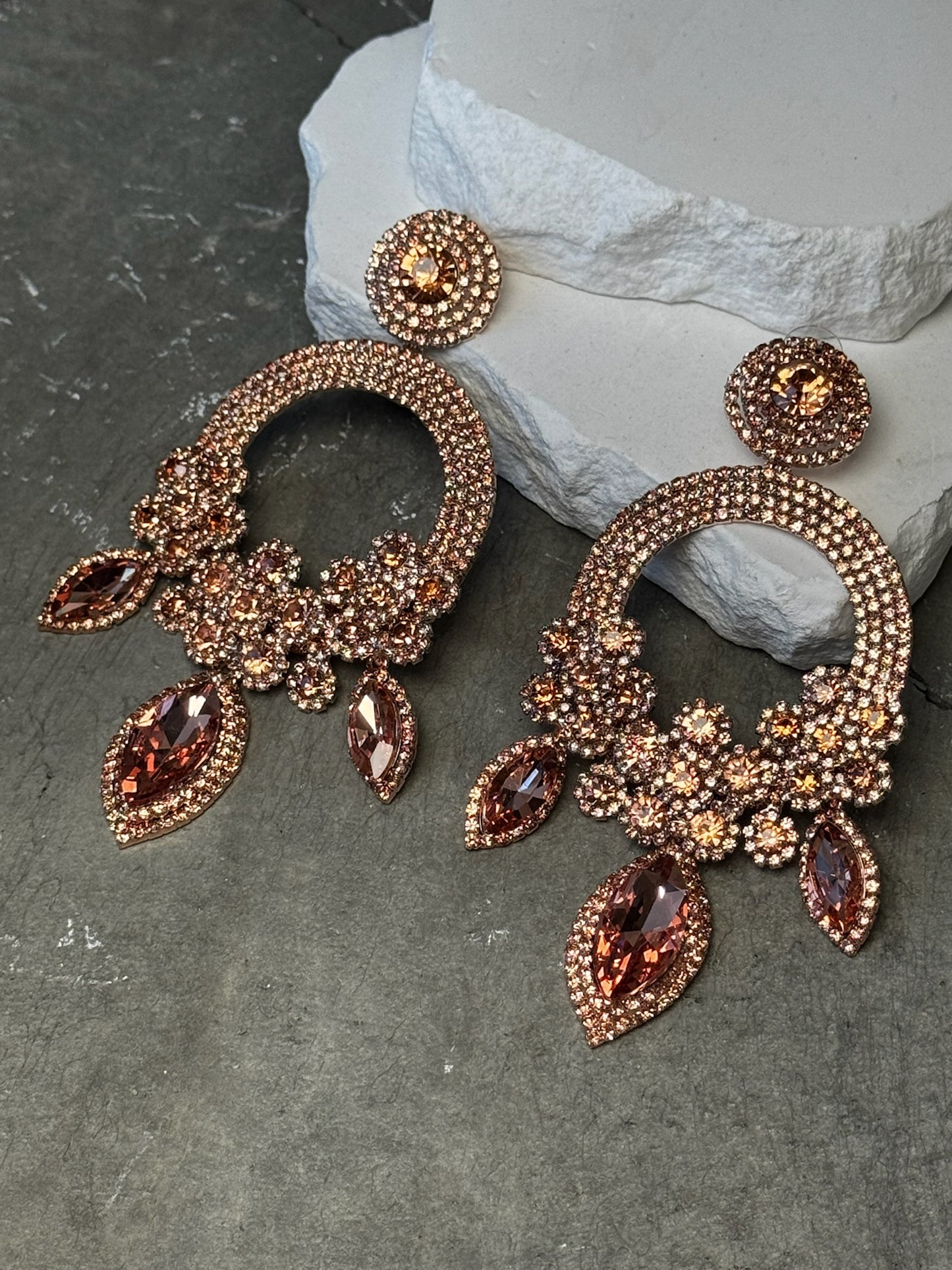 Rose Petal Rush Hoop Earrings