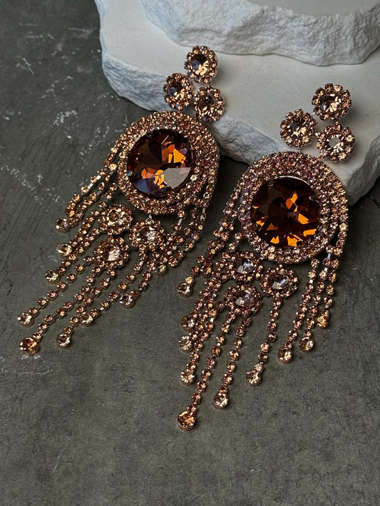 Wild Rosé Tassel Earrings