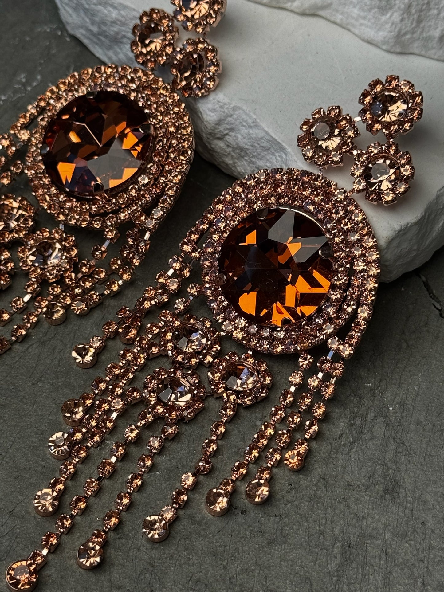 Wild Rosé Tassel Earrings