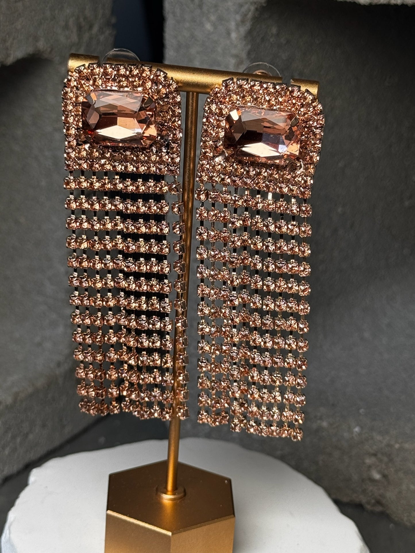 Rosy Rebel Fringe Earrings