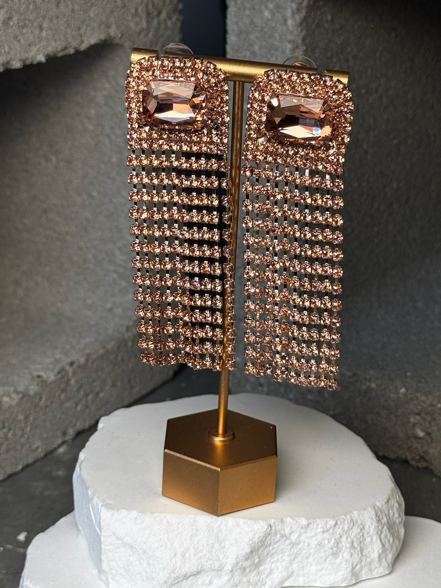 Rosy Rebel Fringe Earrings