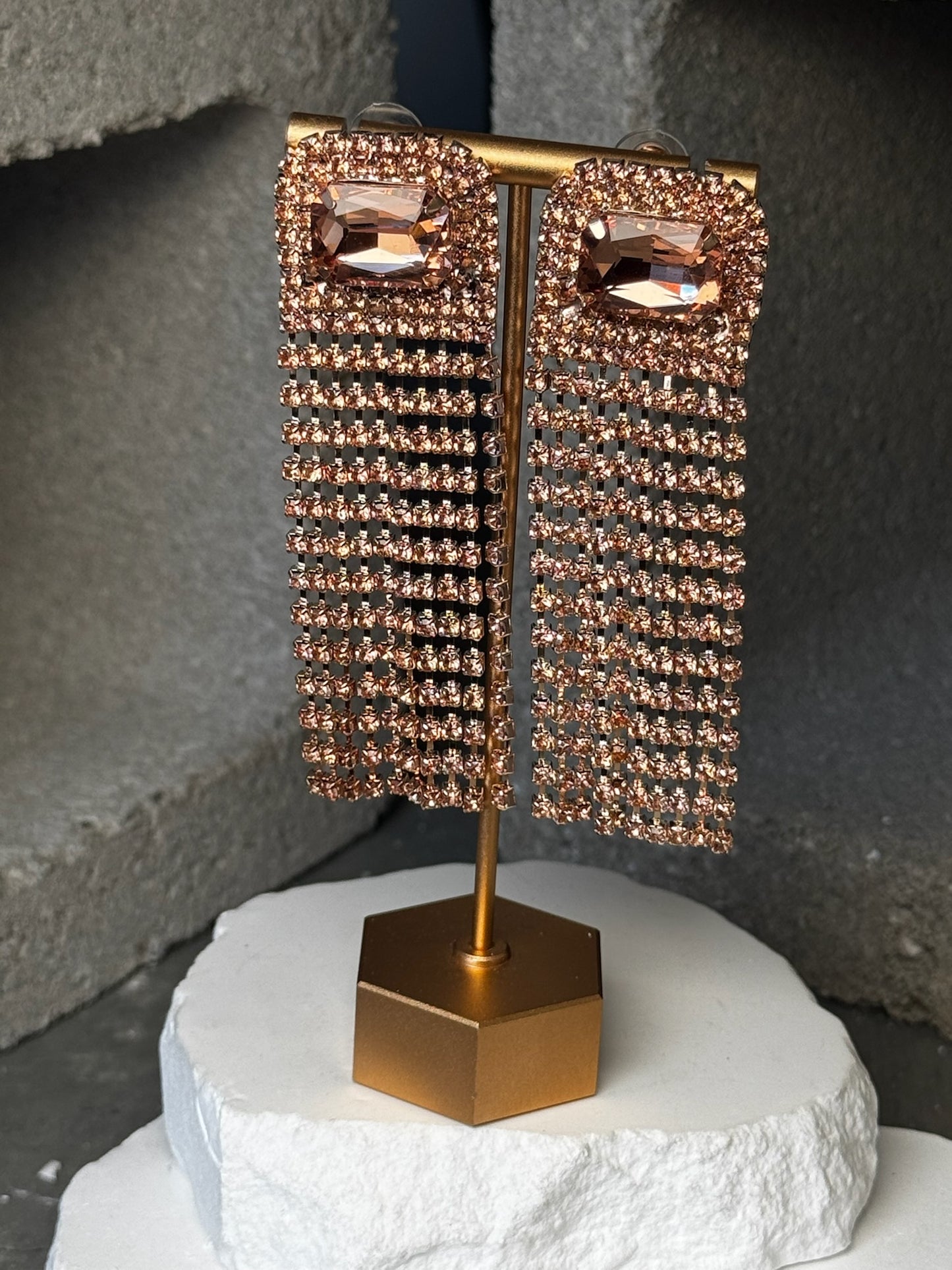 Rosy Rebel Fringe Earrings