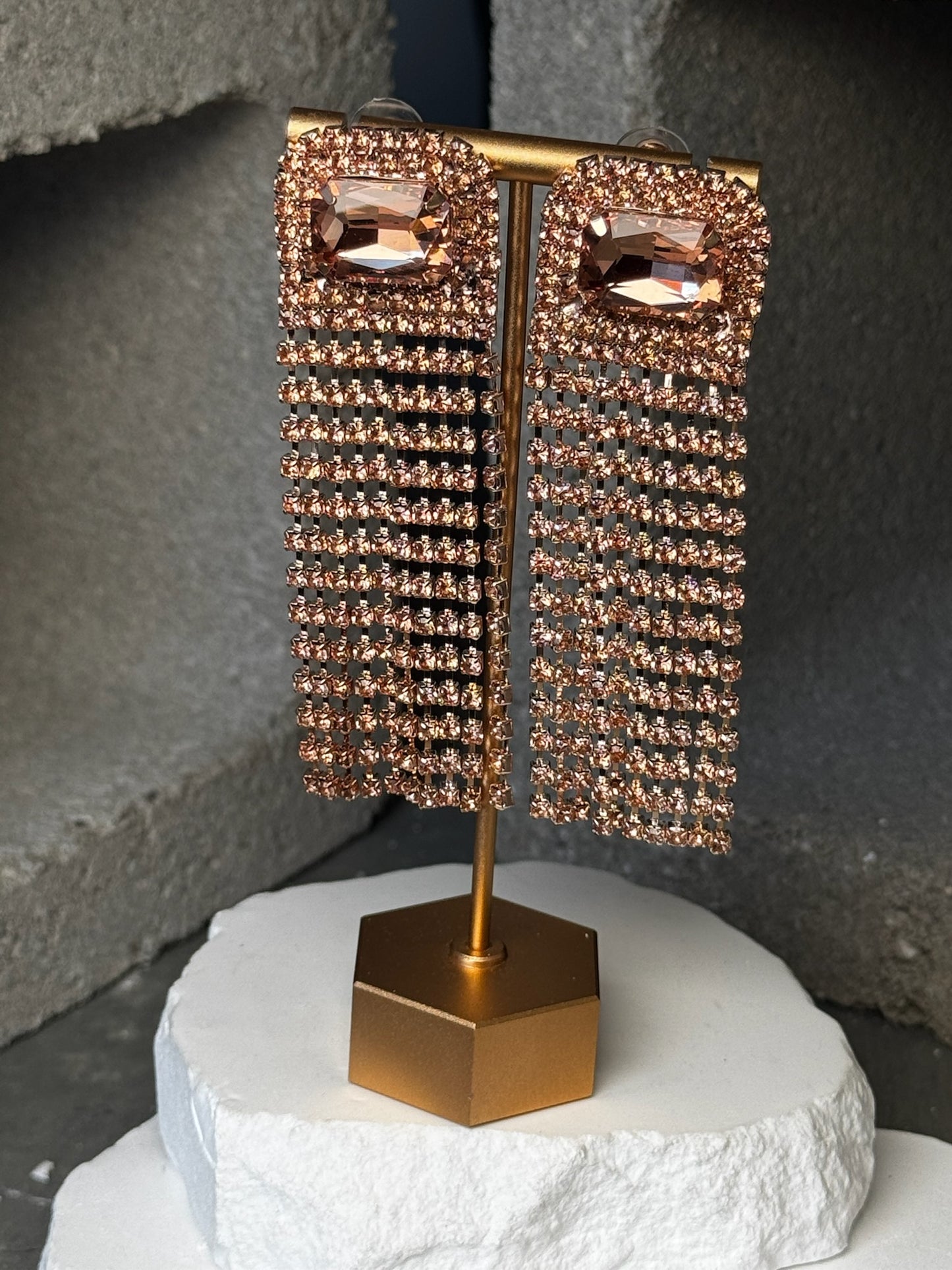 Rosy Rebel Fringe Earrings