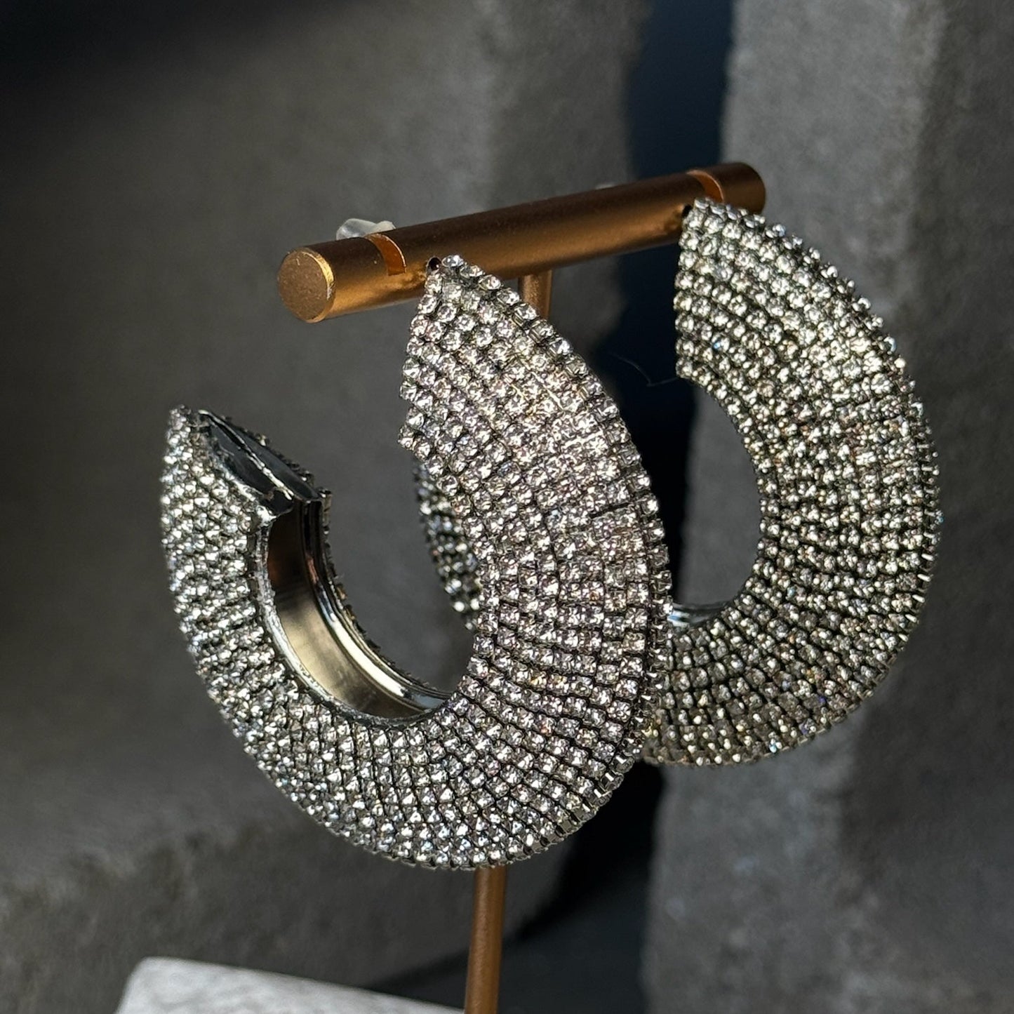 Taking It Rhinestone Earrings