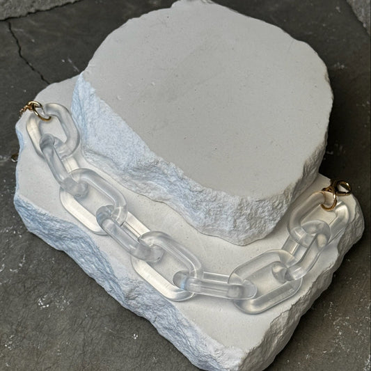 Clear to Me Link Bracelet 7"