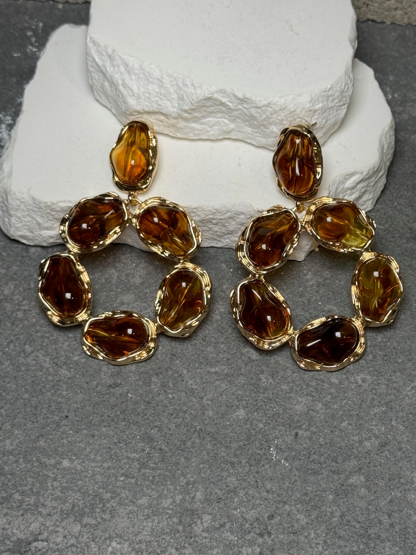 The Solea Amber Drop Earrings