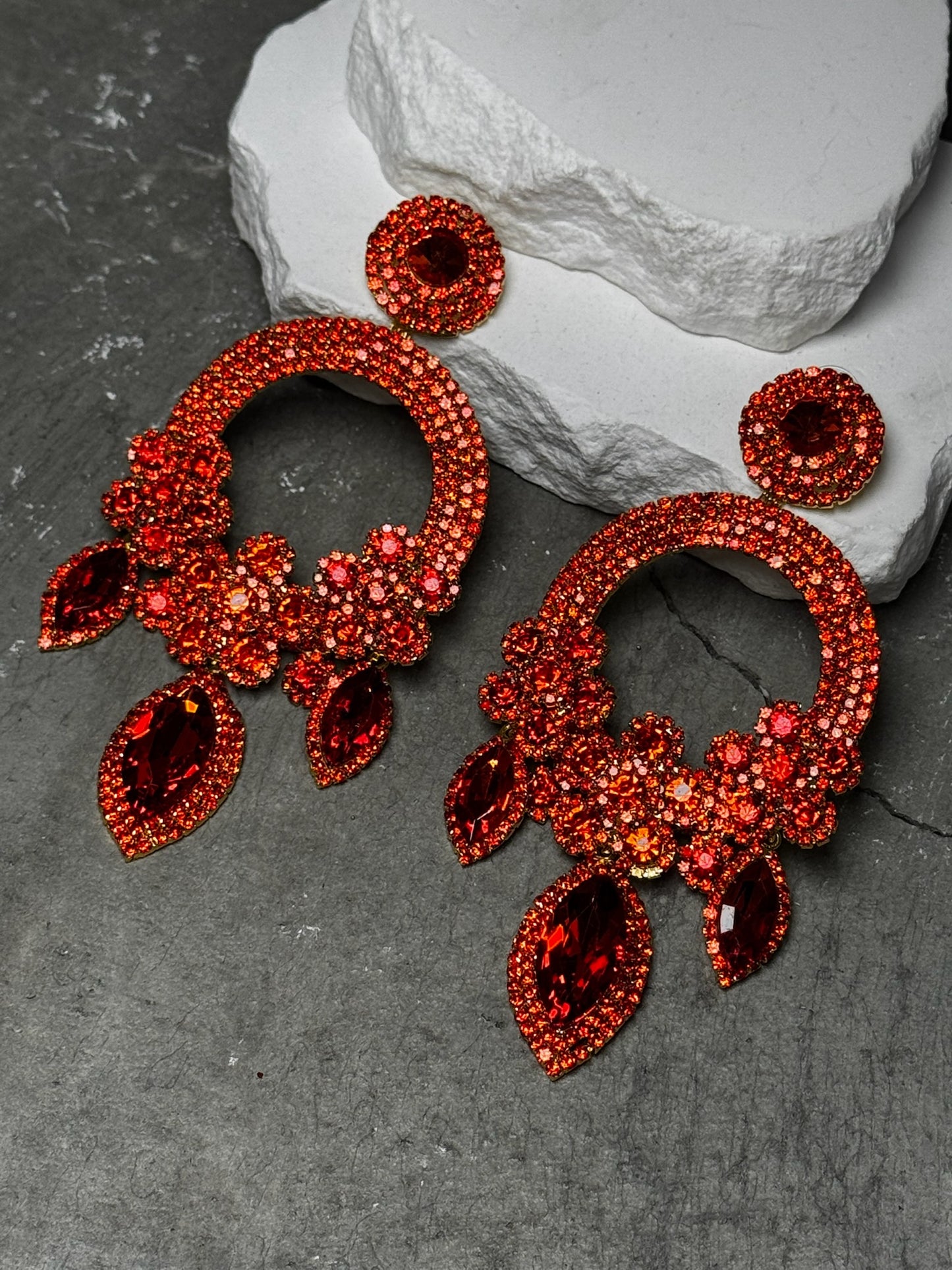 Wild Crimson Tassel Earrings