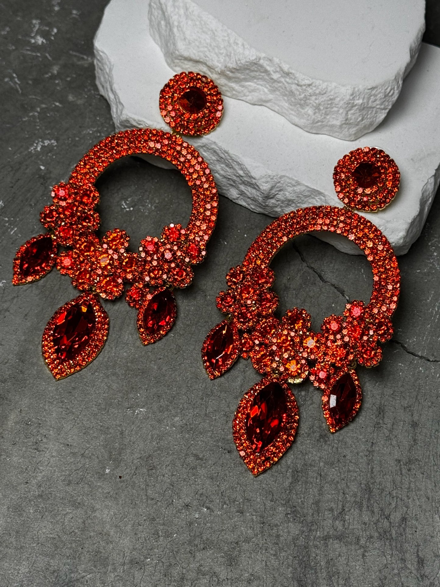 Wild Crimson Tassel Earrings