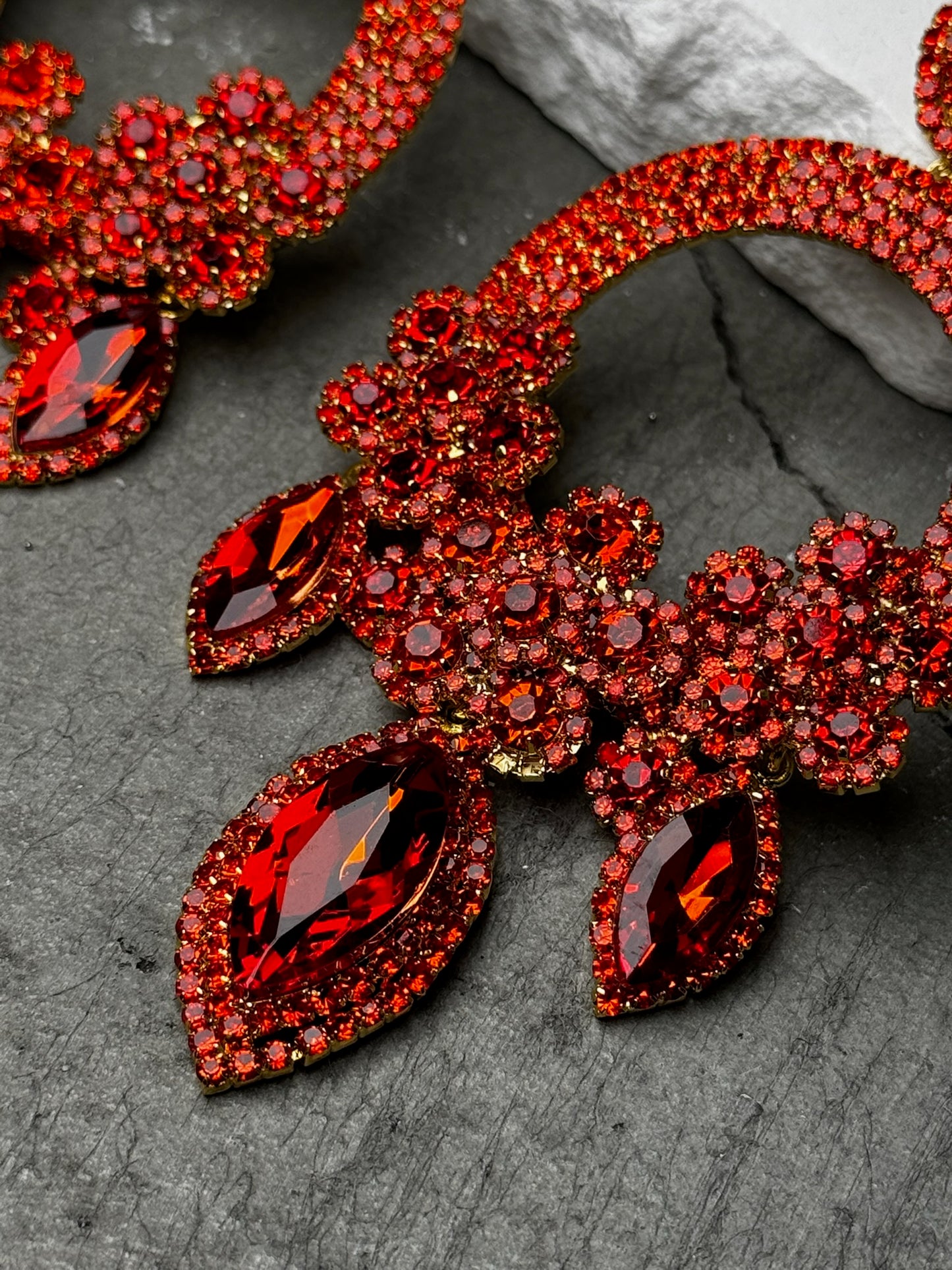 Wild Crimson Tassel Earrings