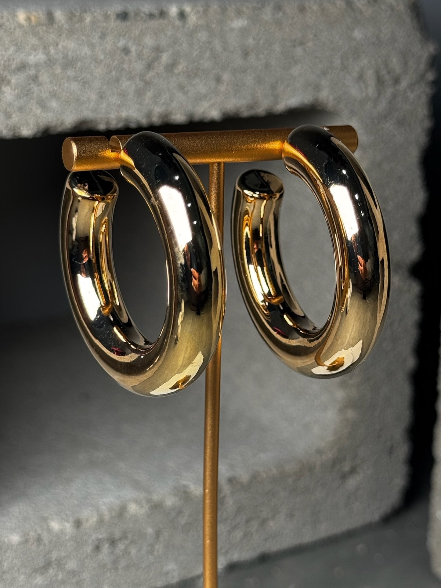 Talk Back Chunky Hoop Earring