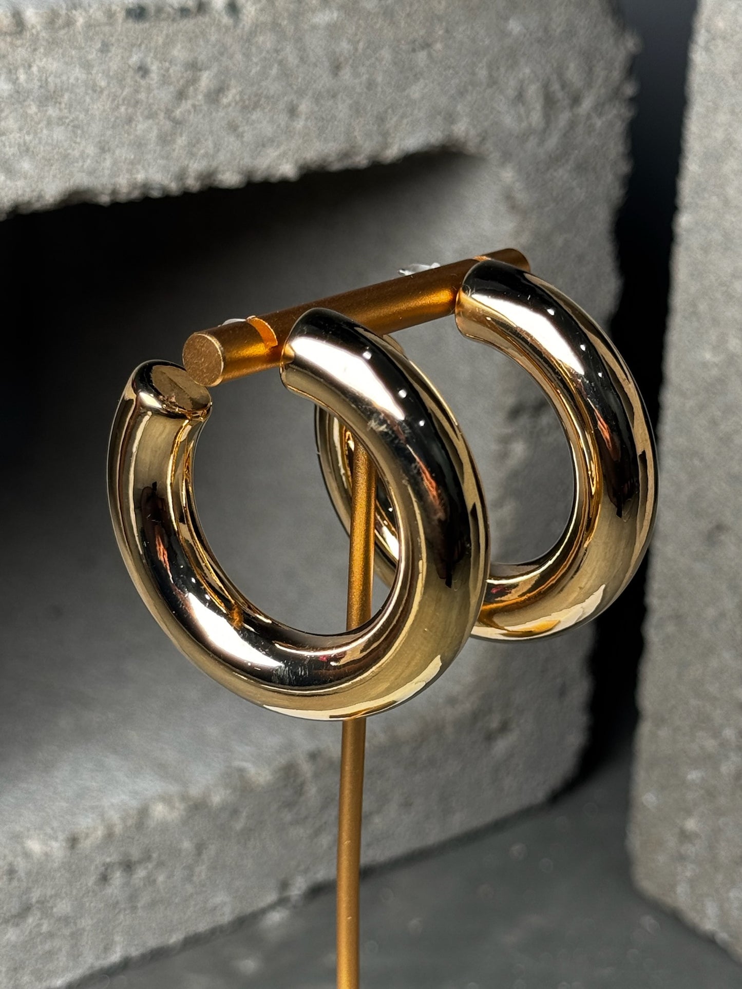 Talk Back Chunky Hoop Earring