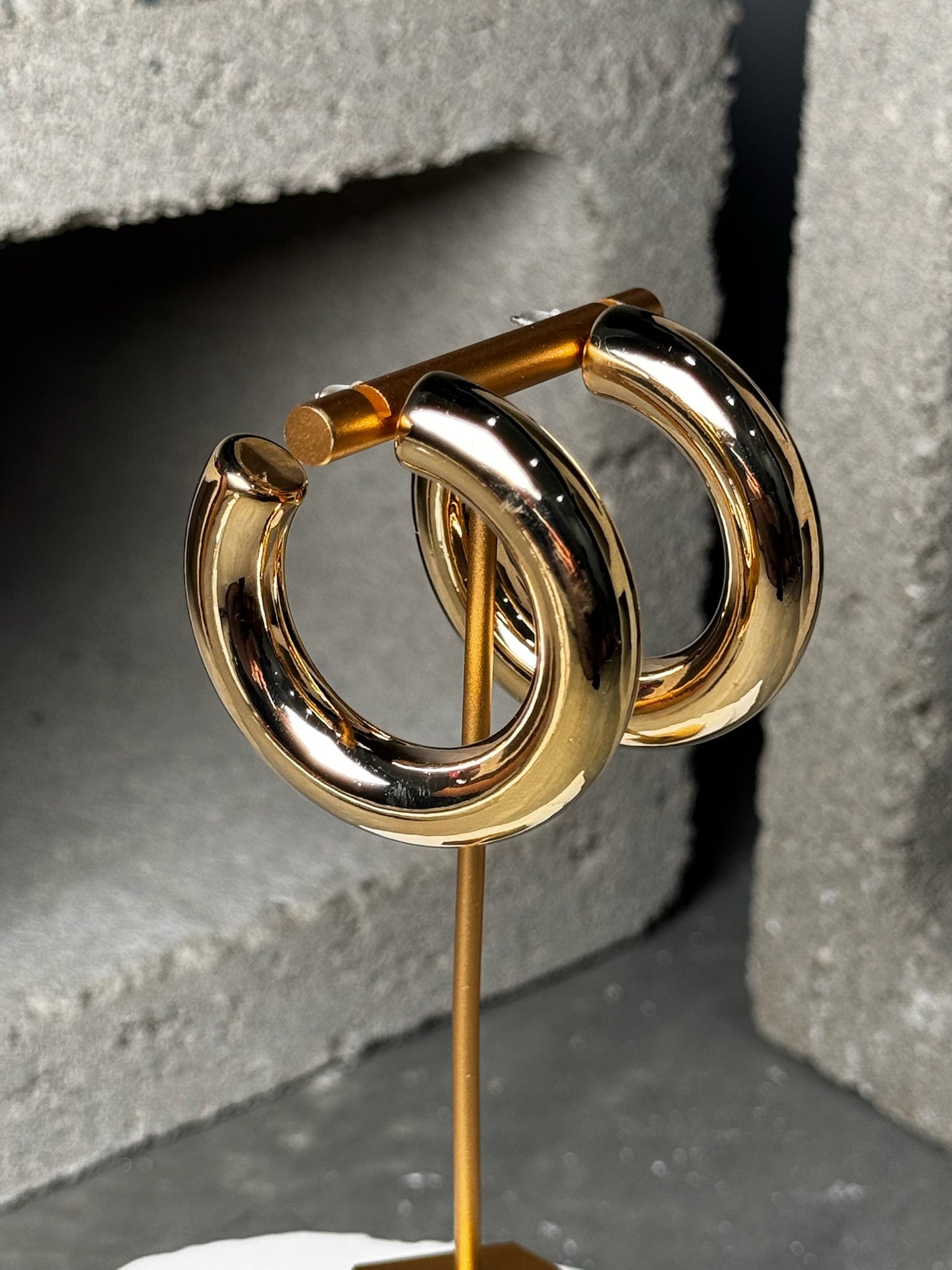 Talk Back Chunky Hoop Earring