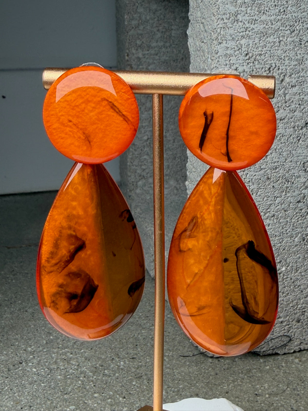 The Saffron Drop Earrings