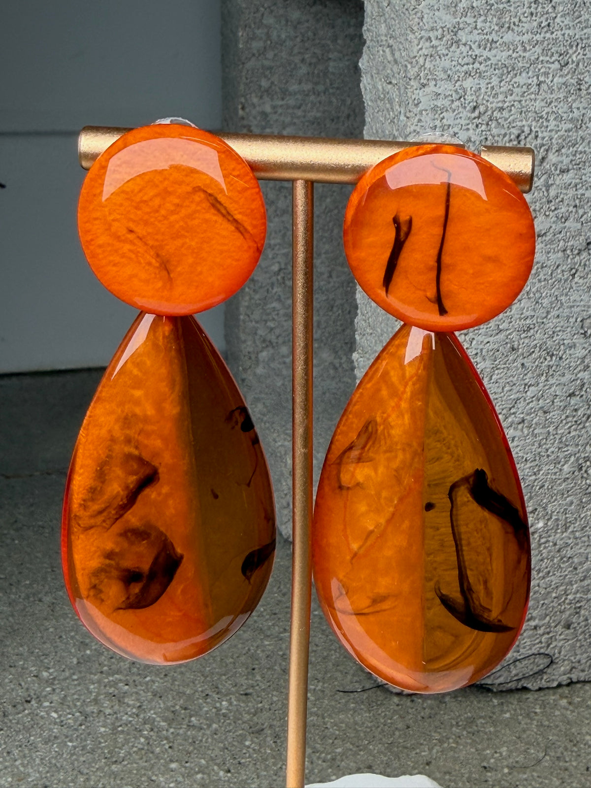 The Saffron Drop Earrings