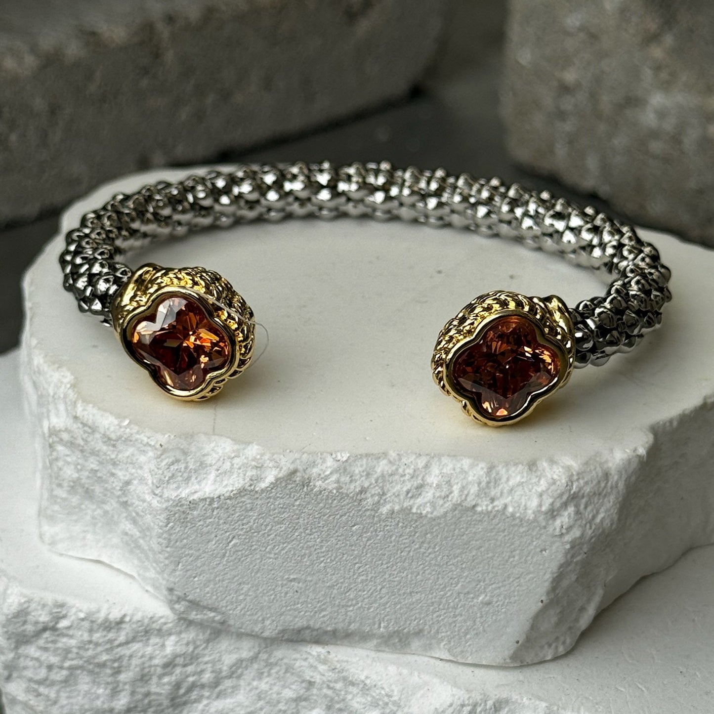 Flower Child Expandable Cuff Bracelets Up To 9"