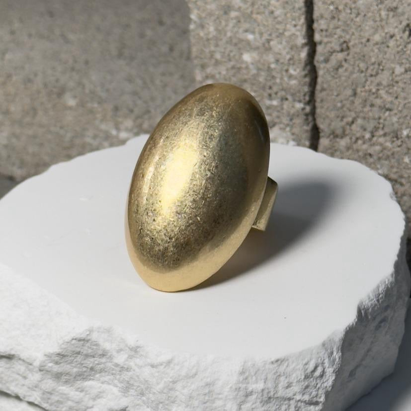 The Luxe Dome Ring with Metal Coating Up To Size 10
