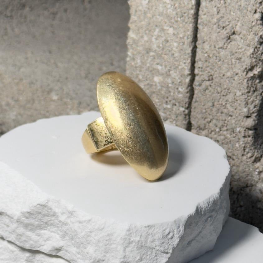 The Luxe Dome Ring with Metal Coating Up To Size 10