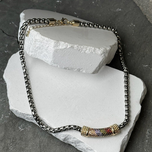 Color Pop Mix Metal Necklace 16"