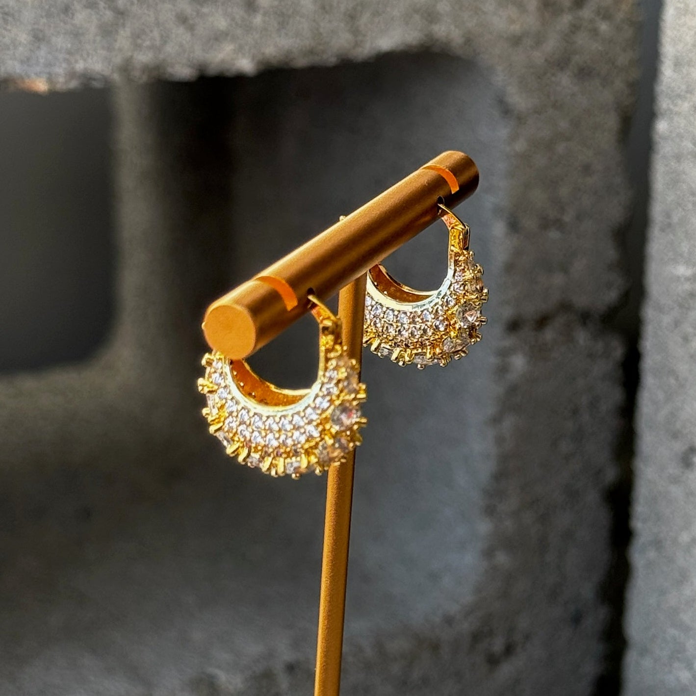 Tiny Treat Crystal Hoops