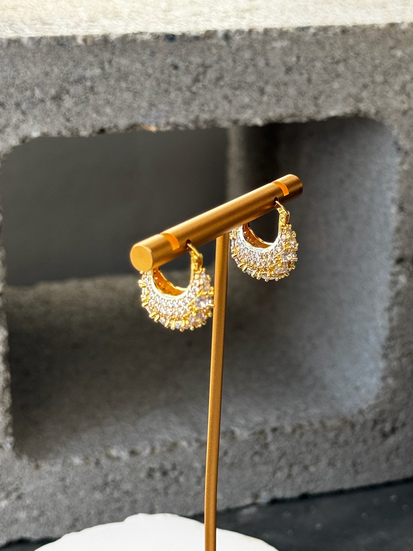 Tiny Treat Crystal Hoops