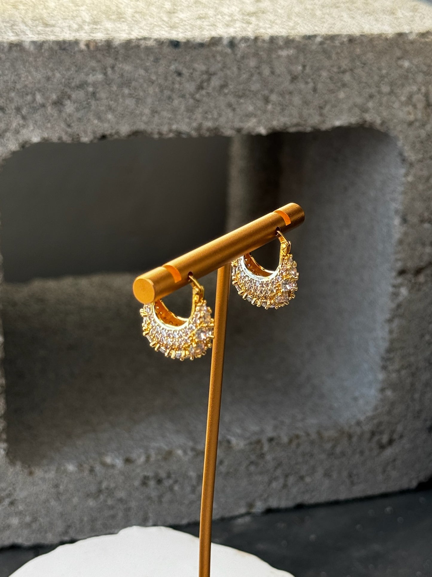 Tiny Treat Crystal Hoops