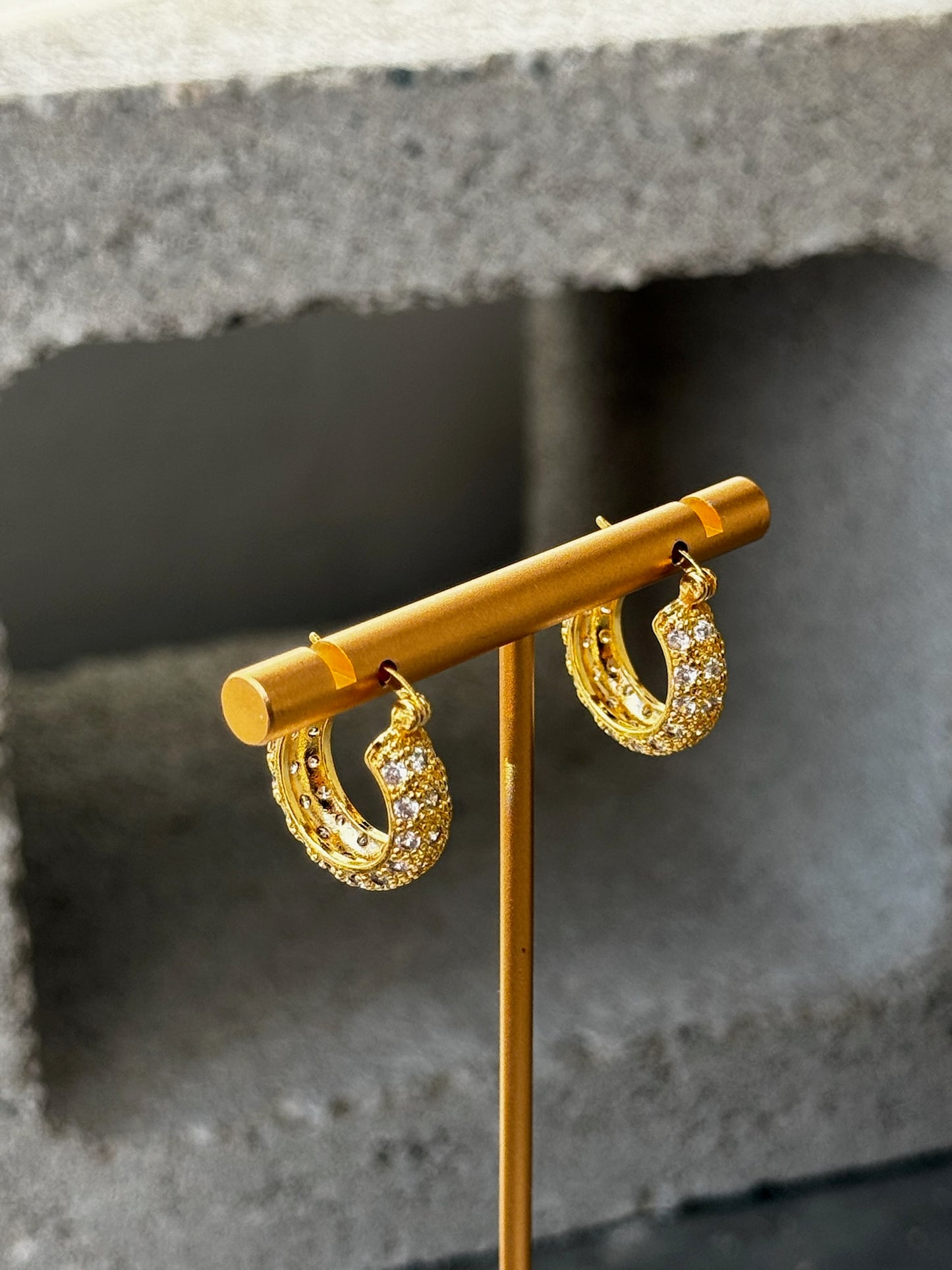 Itty Bitty Crystal Hoops