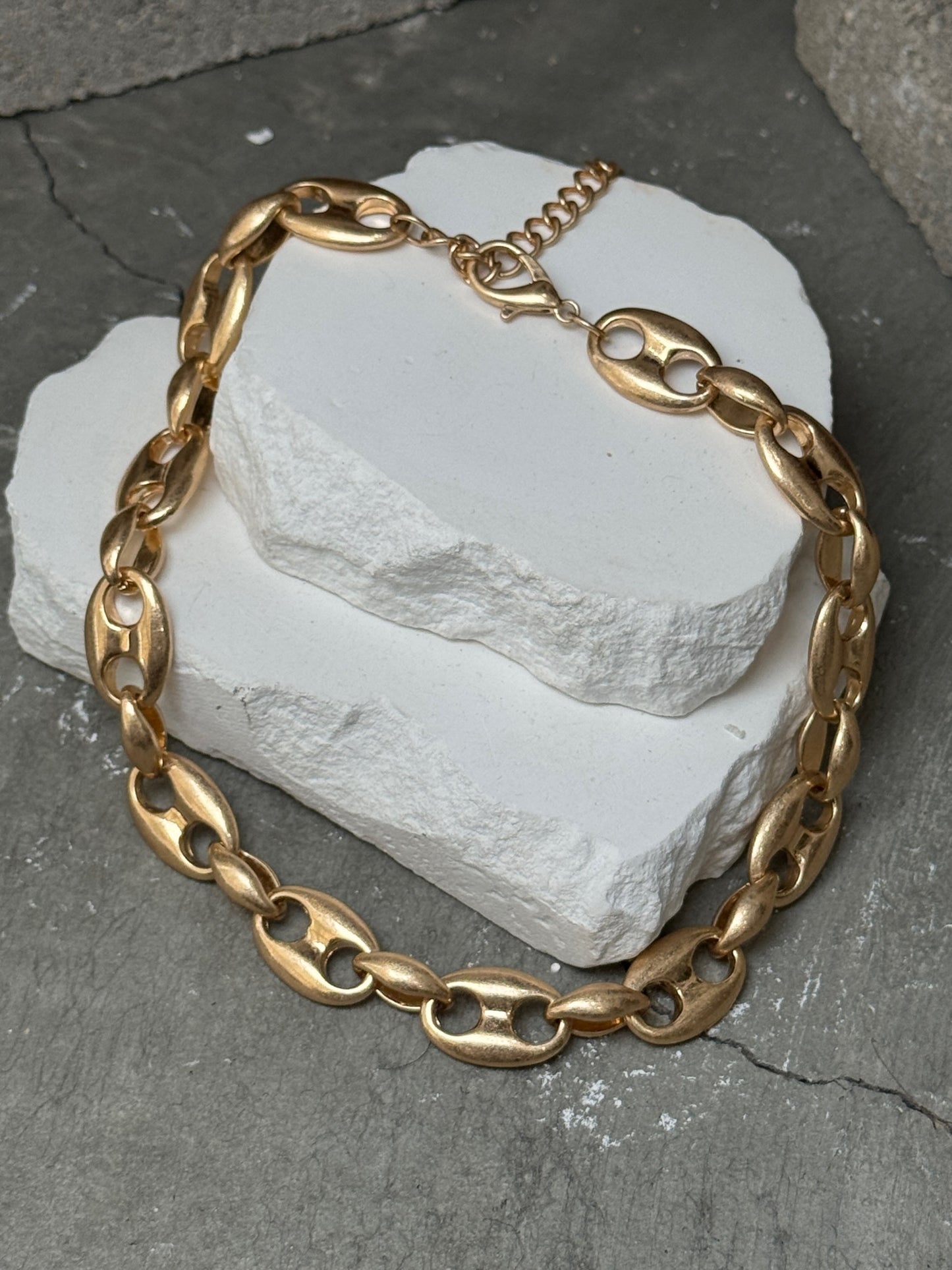 Brushed Bottle Cap Necklace 15" w/ Extender