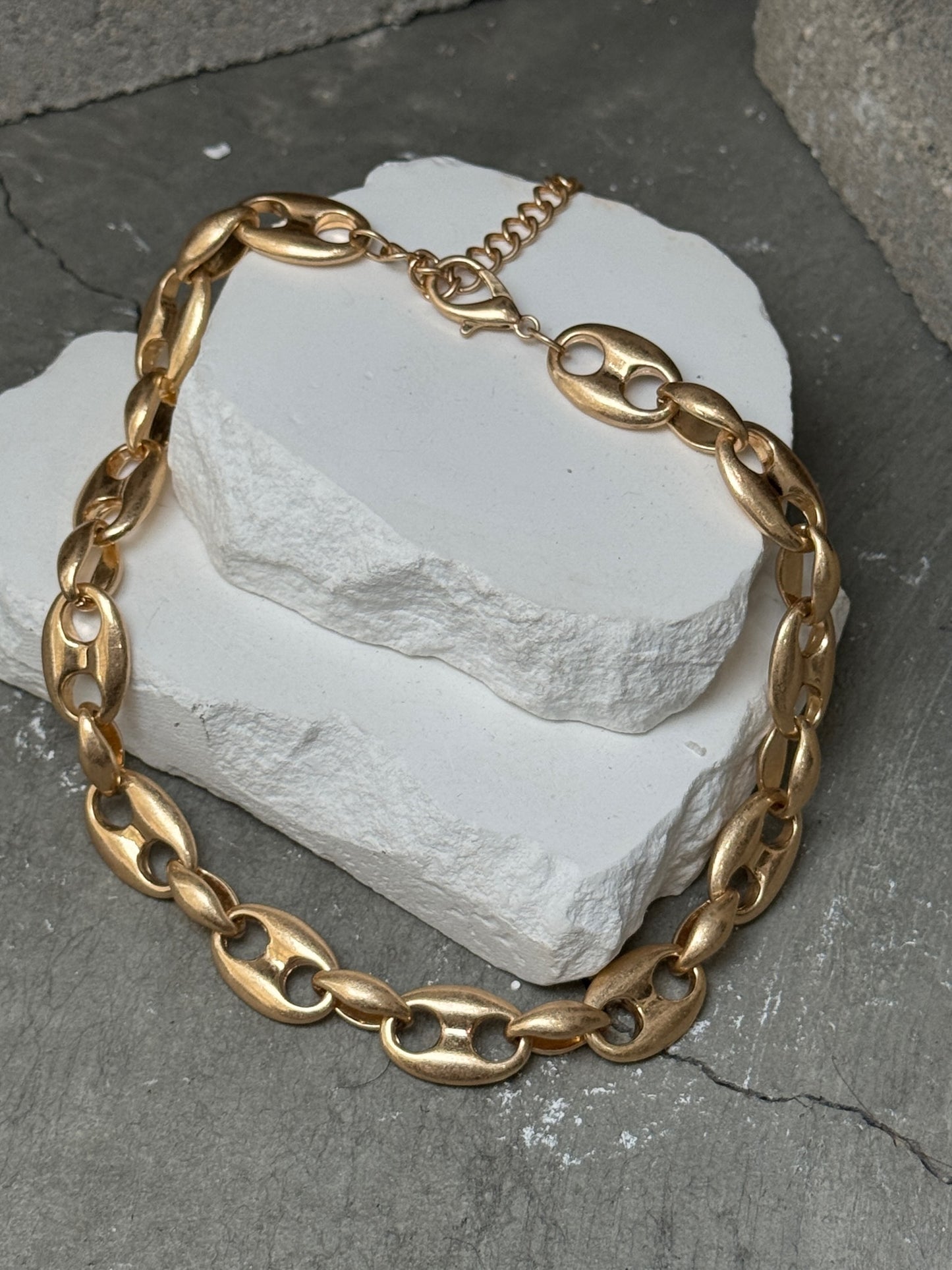 Brushed Bottle Cap Necklace 15" w/ Extender