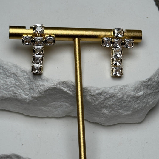 Mini Cross Stud Earrings