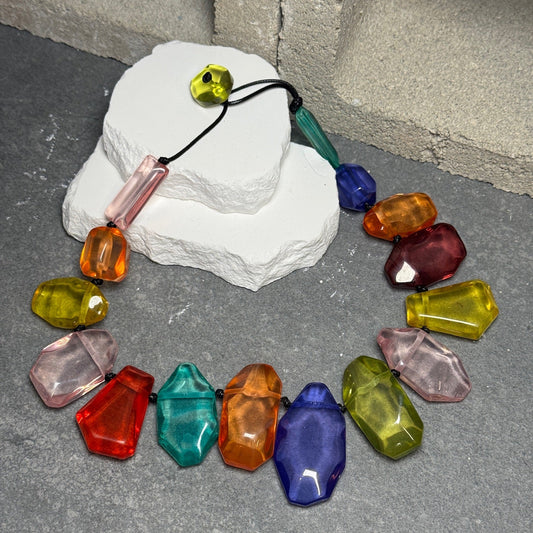 Crystal Gem Necklace 23.5"