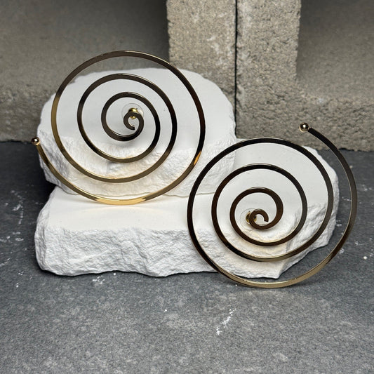 Solar Twist Statement Stud Earring