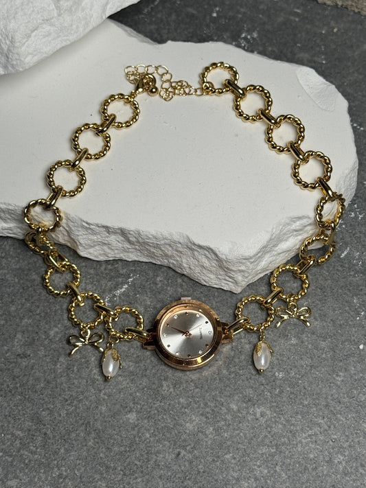My Pearl Charm Choker 16"