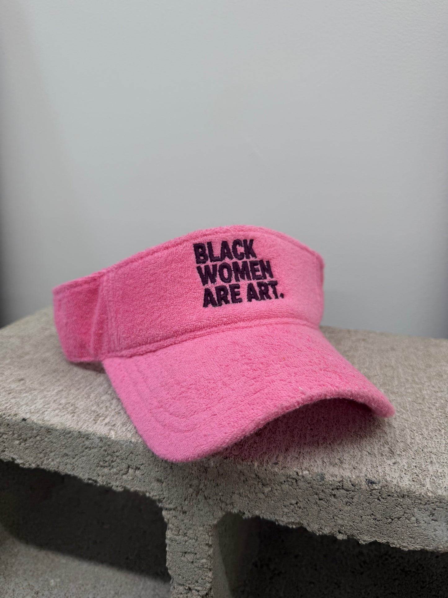Pink Black Women Are Art Visor