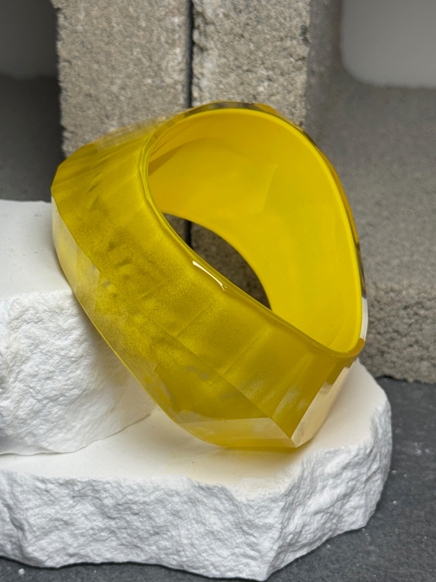 Clear It Up Chunky Bangle 7.5