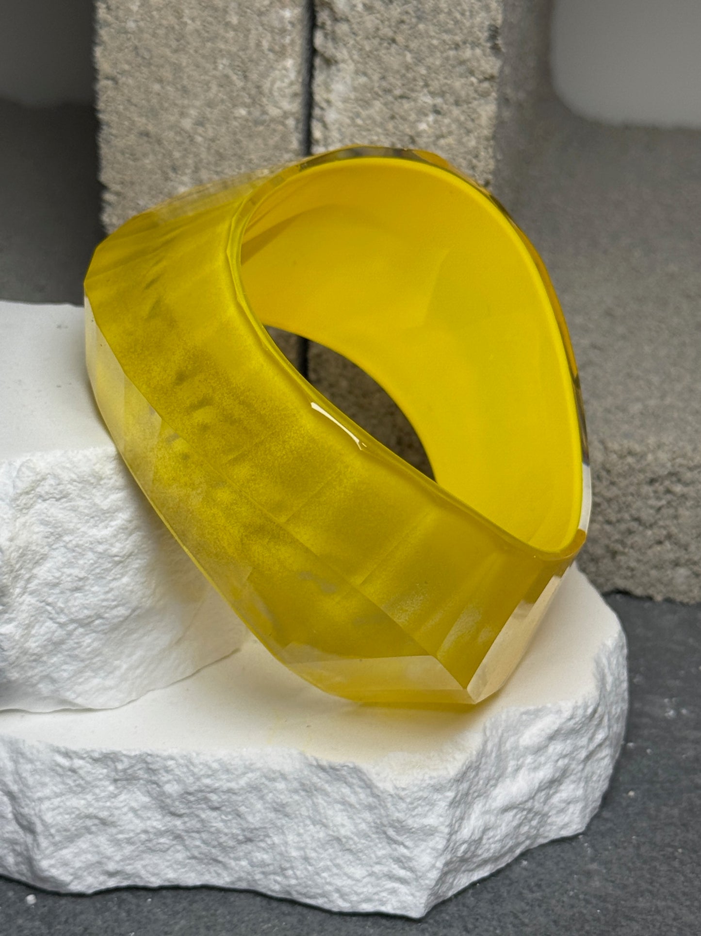 Clear It Up Chunky Bangle 7.5
