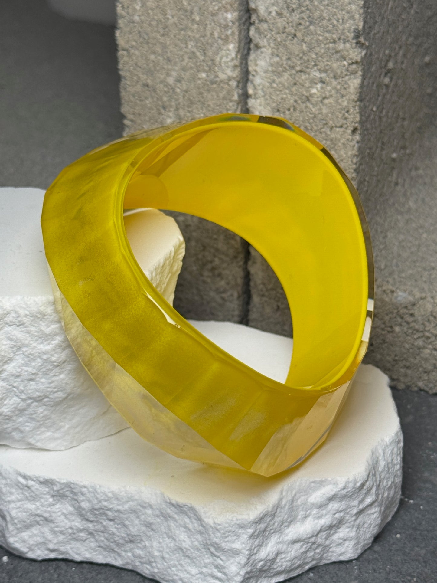Clear It Up Chunky Bangle 7.5