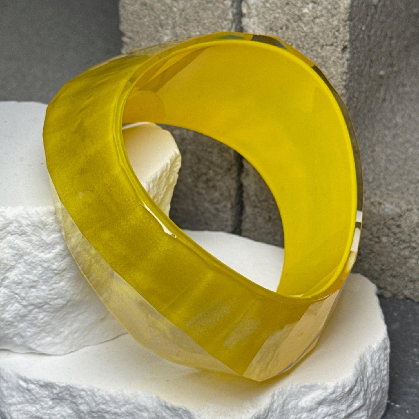 Clear It Up Chunky Bangle 7.5