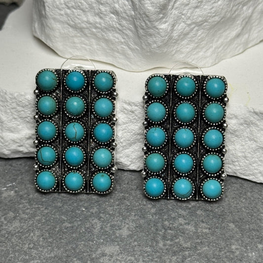 Desert Grid Stud Earrings