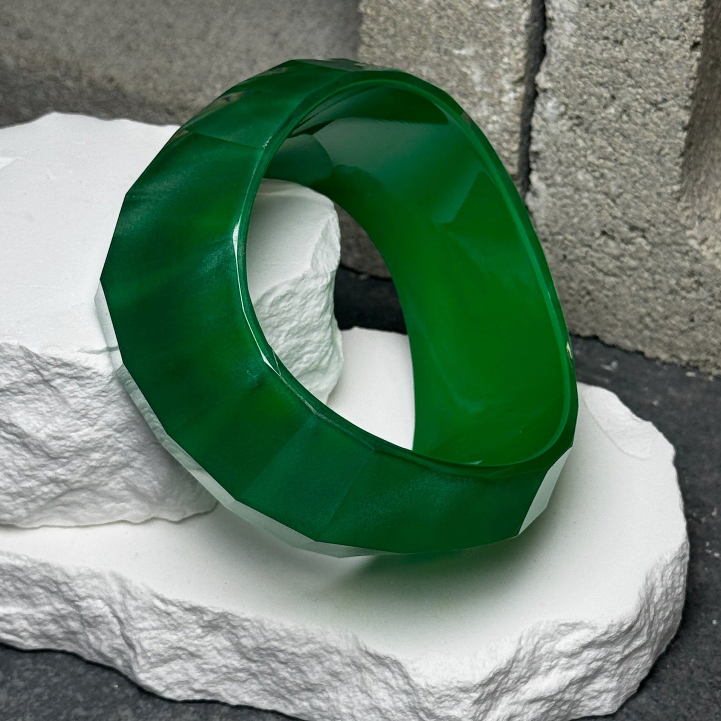 Clear It Up Chunky Bangle 7.5