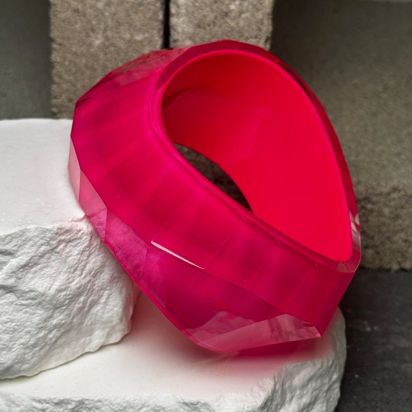 Clear It Up Chunky Bangle 7.5