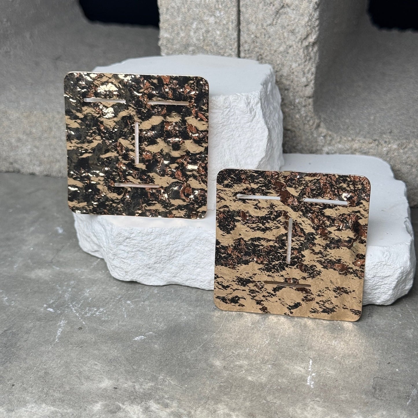 So Edgy Oversized Square Earrings