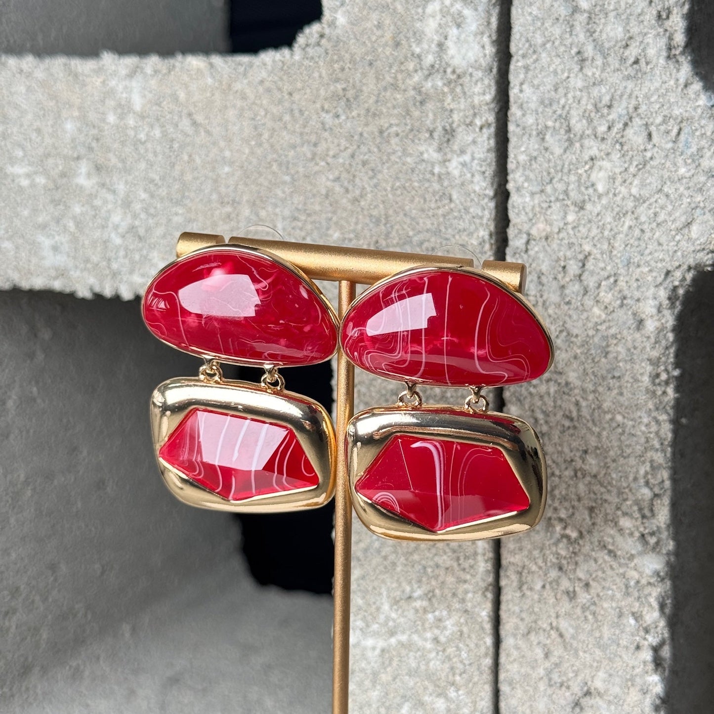 Sculpture 2 Layer Abstract Earrings