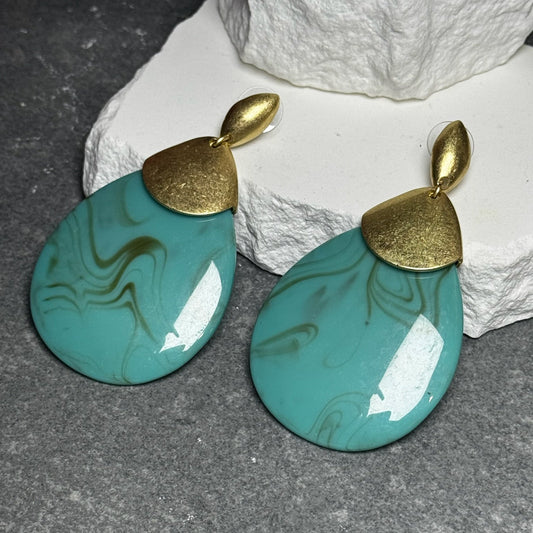 Ember Glass Teardrop Earrings