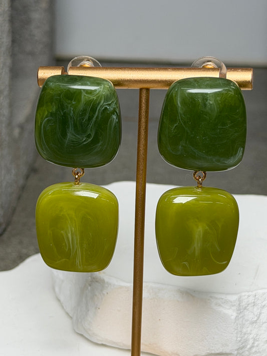 Palm Social Stone Earrings